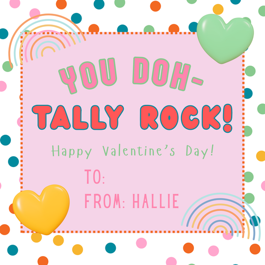 Personalized Valentines- Doh (6pk)